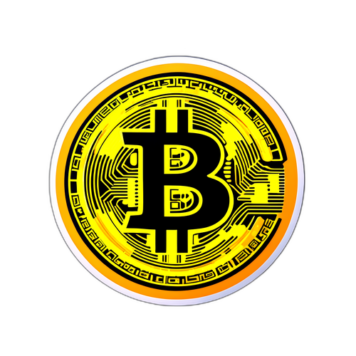 Autocollant avec le symbole Bitcoin