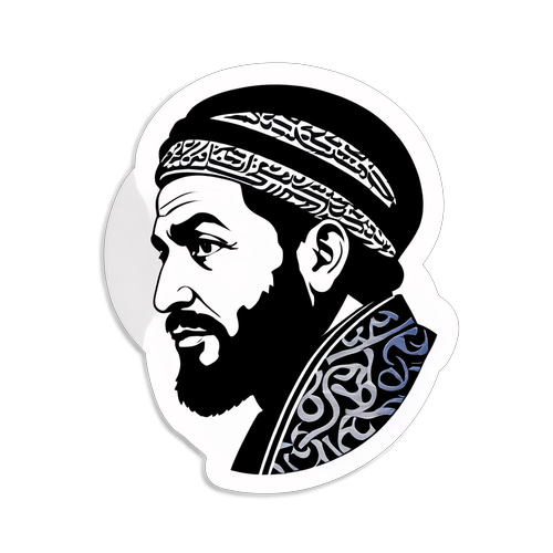 Autocollant avec silhouette de Hakim El Karoui