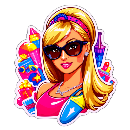 Adesivo Brilhante e Glamouroso de Paris Hilton