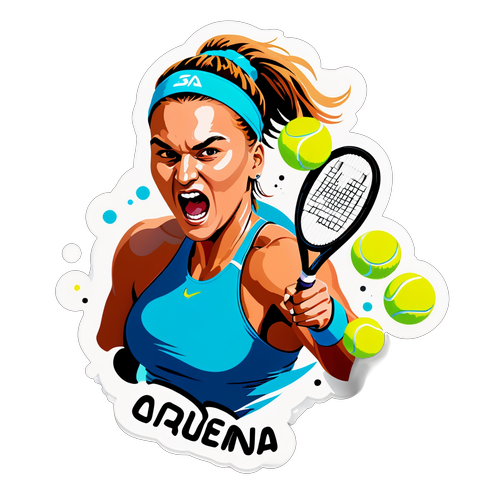 Sabalenka im Einsatz