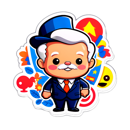 Cute Cartoon Sticker van Frans Grapperhaus