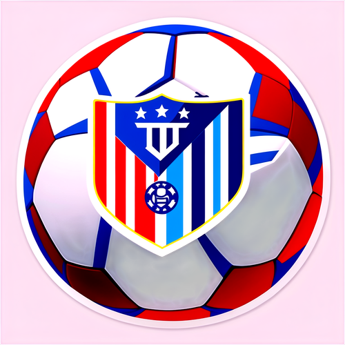 Jalkapallopallo patchwork Atlético Madridista ja Real Sociedadista