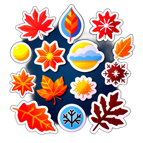 四季天氣貼紙