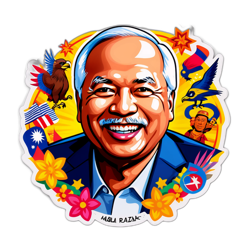 Stiker Karikatur Najib Razak