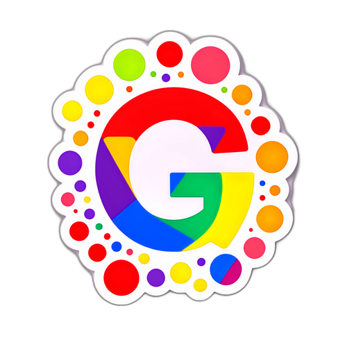 カラフルな「Google」ロゴのステッカー
