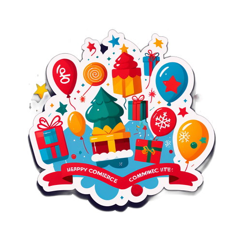 Sticker de Celebración por el Aumento de Empleados en el Comercio