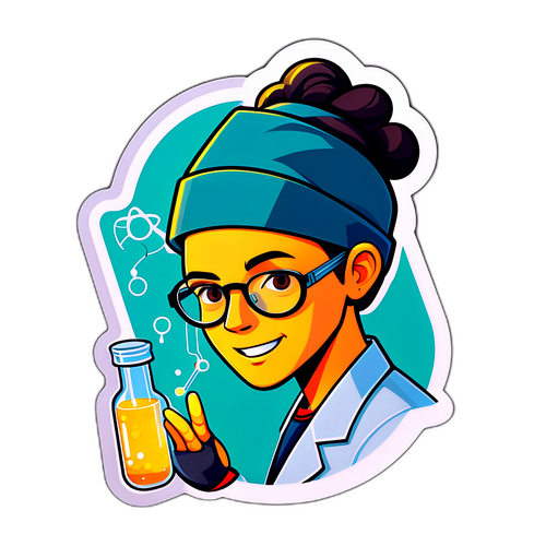 혁신적인 InnoTech 연구소의 연구원 스티커