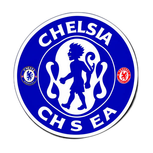 Motivationsaufkleber Chelsea mit Stadion und leidenschaftlichen Fans