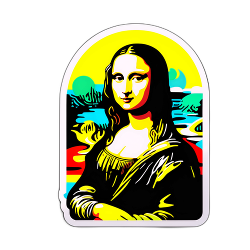 आधुनिक मोना लिसा स्टिकर