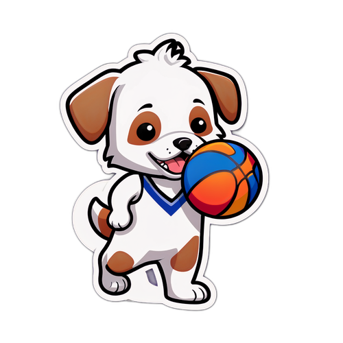 可愛的小狗為NBA比賽加油