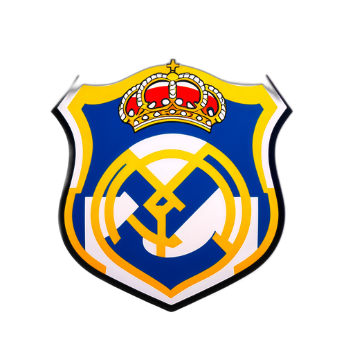 Autocollant vintage du logo du Real Madrid