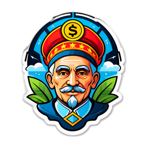 Design Riflettente di Fornero con Simboli di Crescita Economica