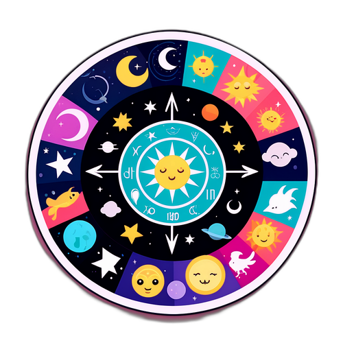 Horoskop tygodniowy - pastelowe symbole