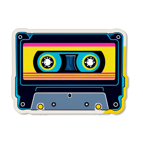 Blast from the Past! This Retro Cassette Tape Sticker is the Ultimate ‘80s Vibe You Need!