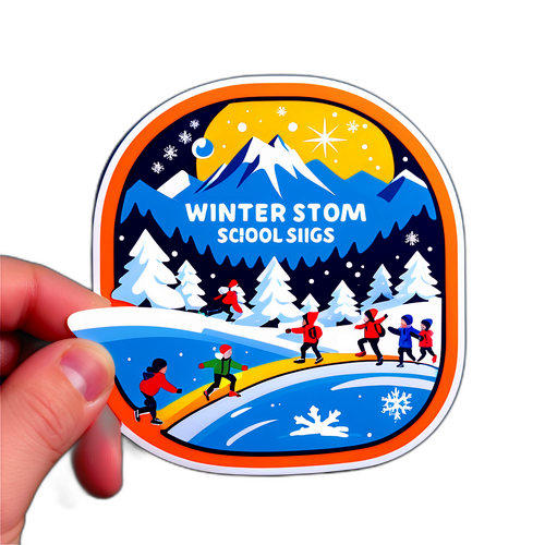 Winter Storm School Closings Sticker