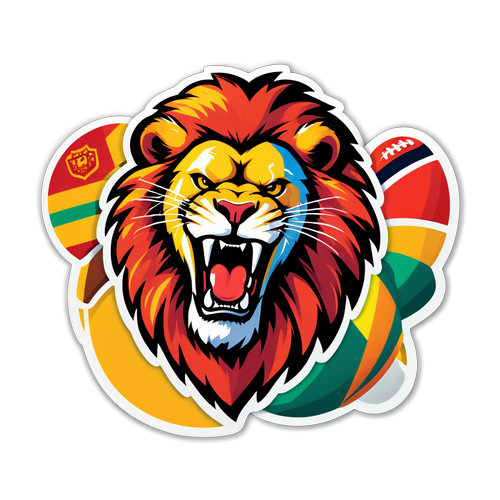 Roaring Pride: Lions Football Sticker