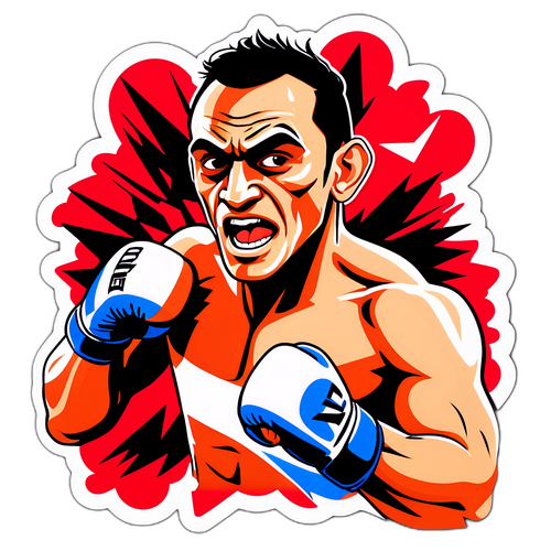 Autocollant de Tony Ferguson en plein combat
