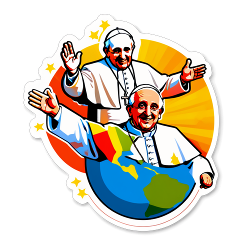 Sticker de la renuncia del Papa Francisco: paz y unidad