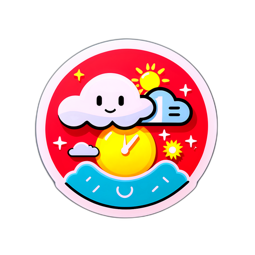 오늘의 기온 스티커 디자인