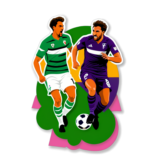 Aufkleber für das Spiel Fiorentina gegen Betis