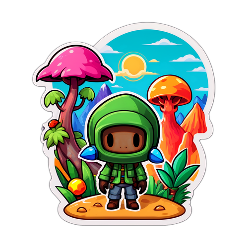 Makukulay at Nakakaaliw na Sticker ng Karakter mula sa Terraria