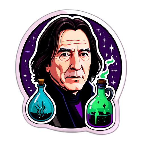 En lekfull klistermärke av Severus Snape