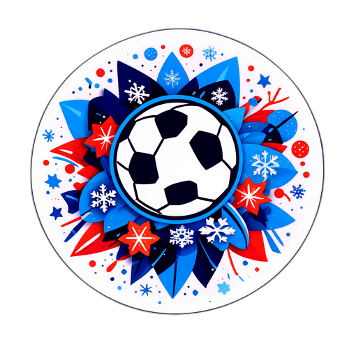 Стики футболу з зимовими мотивами