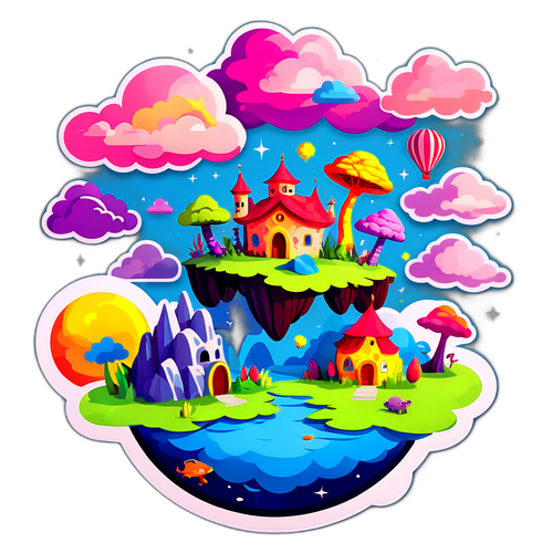 Un Mondo Immaginario con Isole Fluttuanti