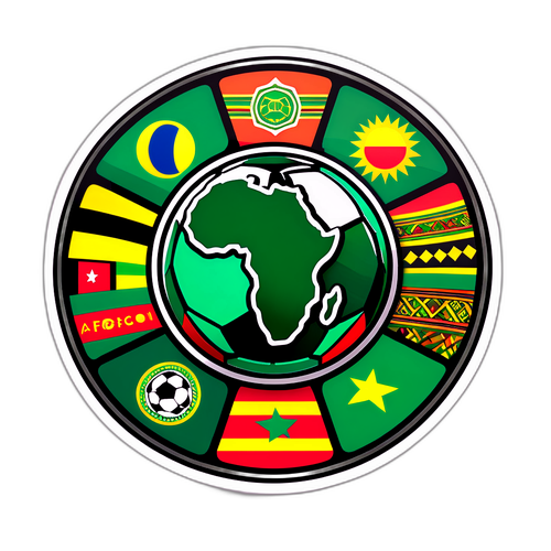 Dekorasyong Bola ng Futbol na may mga Pattern ng Aprika