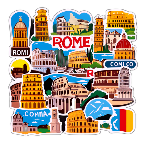 Було колаж міст Рим і Комо