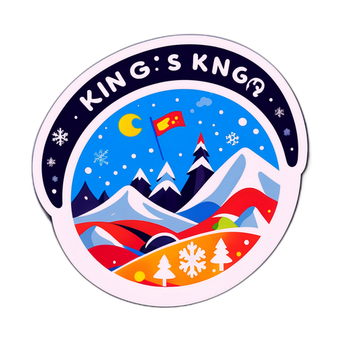 מדבקה של מלך כסף שלג