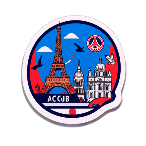 PSG-logo med Paris-landemerker