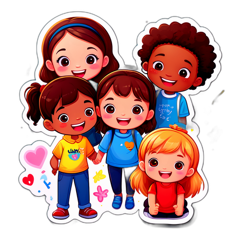 童年友谊贴纸
