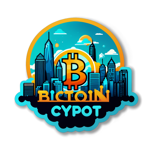 Crypto City Skyline Sticker