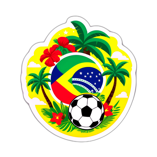 Sticker ya Visiwa vya Upeo wa Brazil na Tunisia