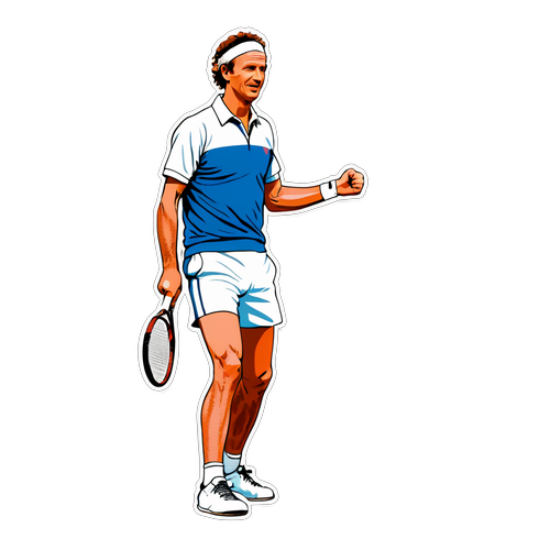 Vintage tennis sticker met John McEnroe
