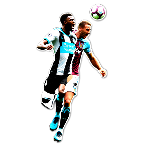 Match de football entre Newcastle et West Ham en pleine action