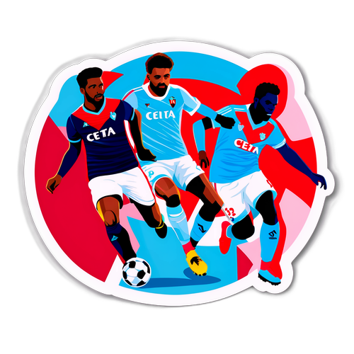 Aufkleber für das Match Celta gegen Bologna