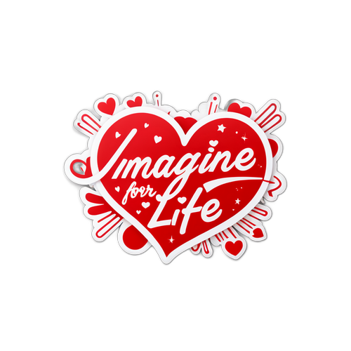 Kuvittele punaiset sydämet ja nopeusviivat 'Punainen - intohimo elämälle'