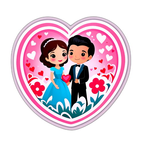 Sticker Romântico: História de Amor em Série