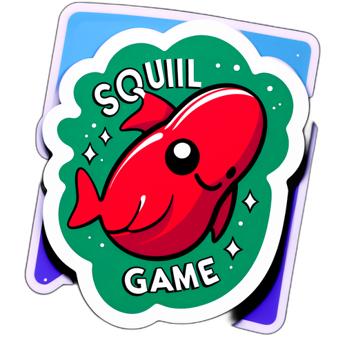 Stiker Permainan Squid Ceria