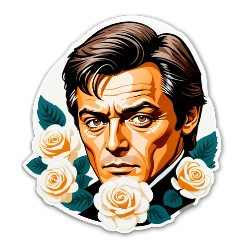 Roses et Gloire : L'Hommage Artistique à Alain Delon Qui Va Vous Éblouir!