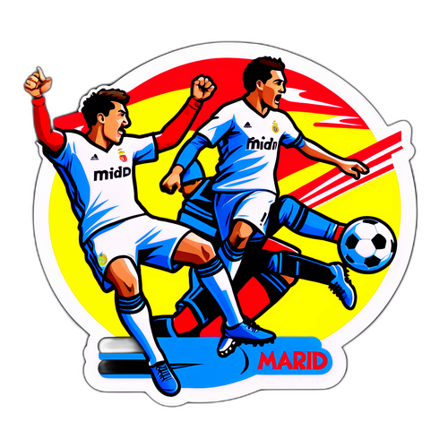 Stiker Rivalitas Madrid dan Kairat