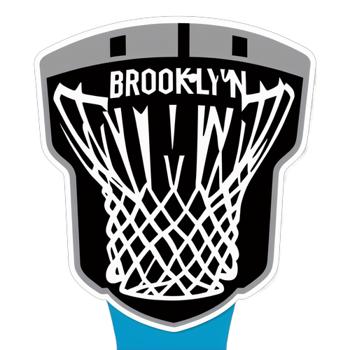 Sticker ng Basketbol na may Logo ng Brooklyn Nets