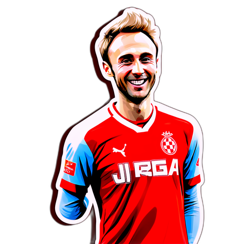 Glad sticker af Christian Eriksen