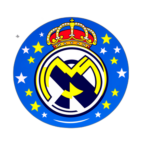 Emblema Real Madrid înconjurată de stele