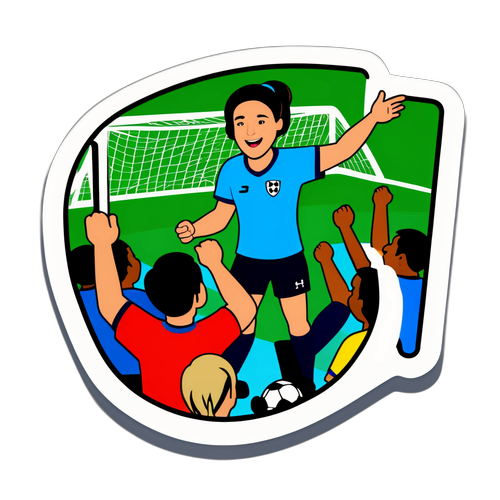 Soccerfeld mit Anweisungen von Andi Herzog