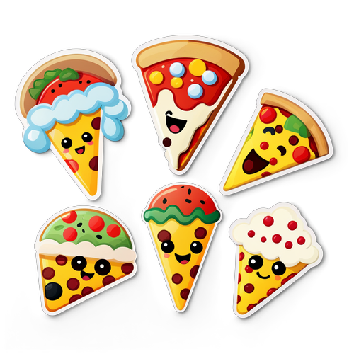 Adorable Pizza Slice Emojis