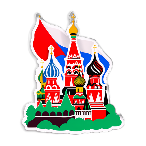 रूसी प्रतीकों का स्टिकर