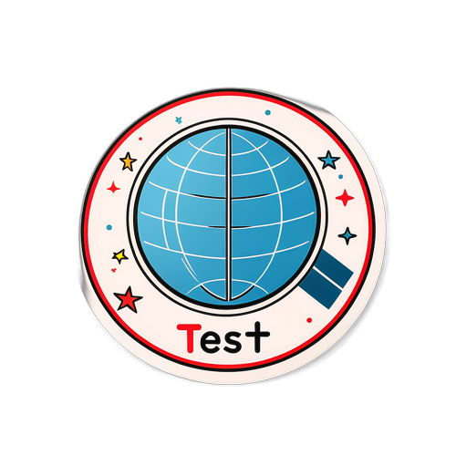 Minimalist Aufkleber 'Test'